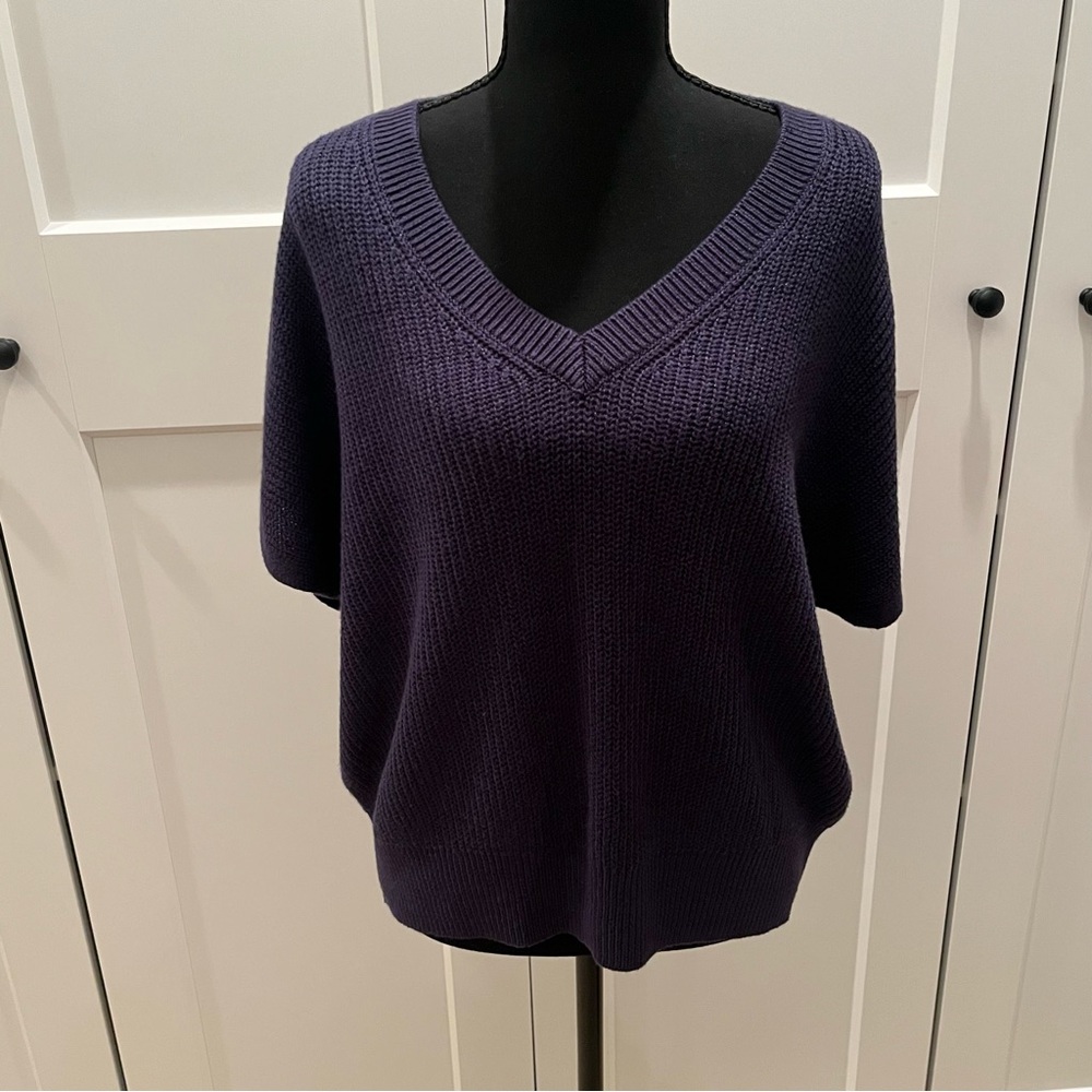 Simply Vera Vera Wang Navy Blue V-Neck Sweater